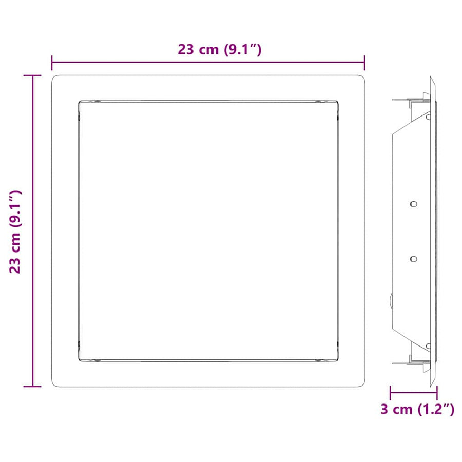 Toegangs paneel 2 pcs Wit 20 x 20 cm staal
