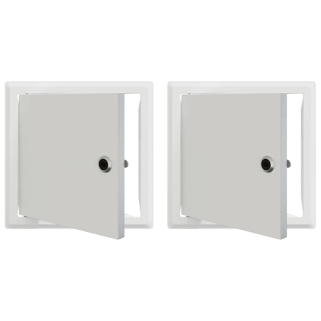 Toegangs paneel 2 pcs Wit 20 x 20 cm Staal