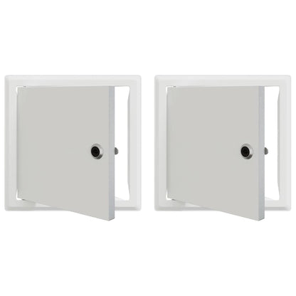 Toegangs paneel 2 pcs Wit 20 x 20 cm Staal