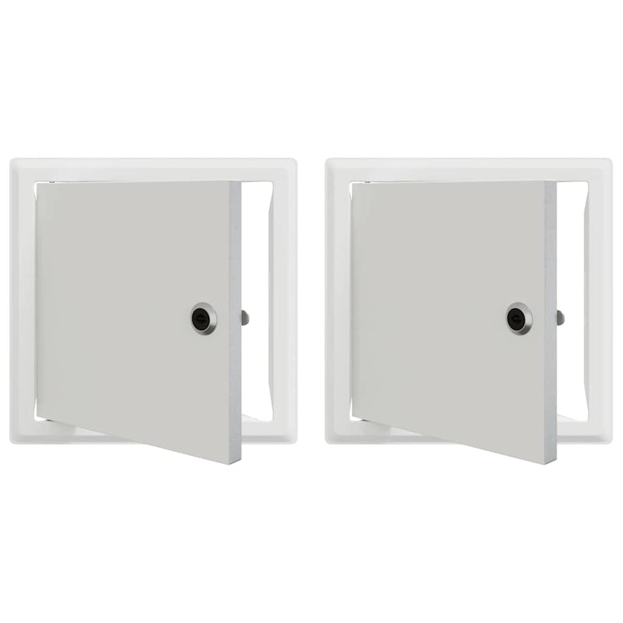 Toegangs paneel 2 pcs Wit 20 x 20 cm Staal