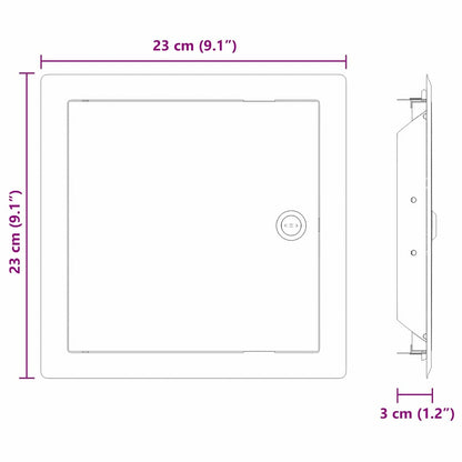 Toegangs paneel 2 pcs Wit 20 x 20 cm Staal