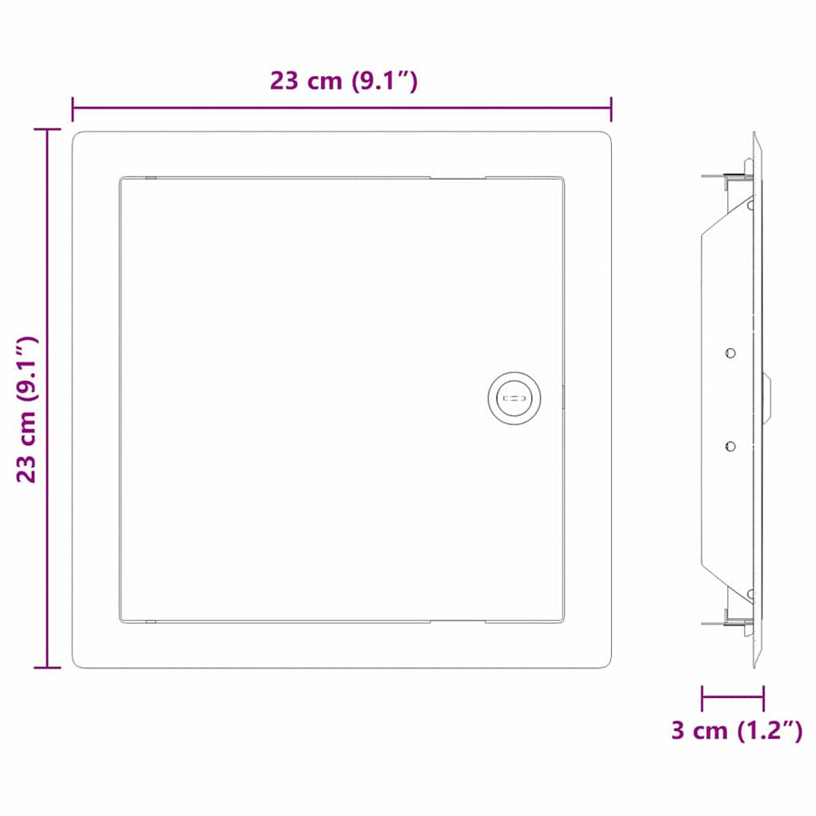 Toegangs paneel 2 pcs Wit 20 x 20 cm Staal