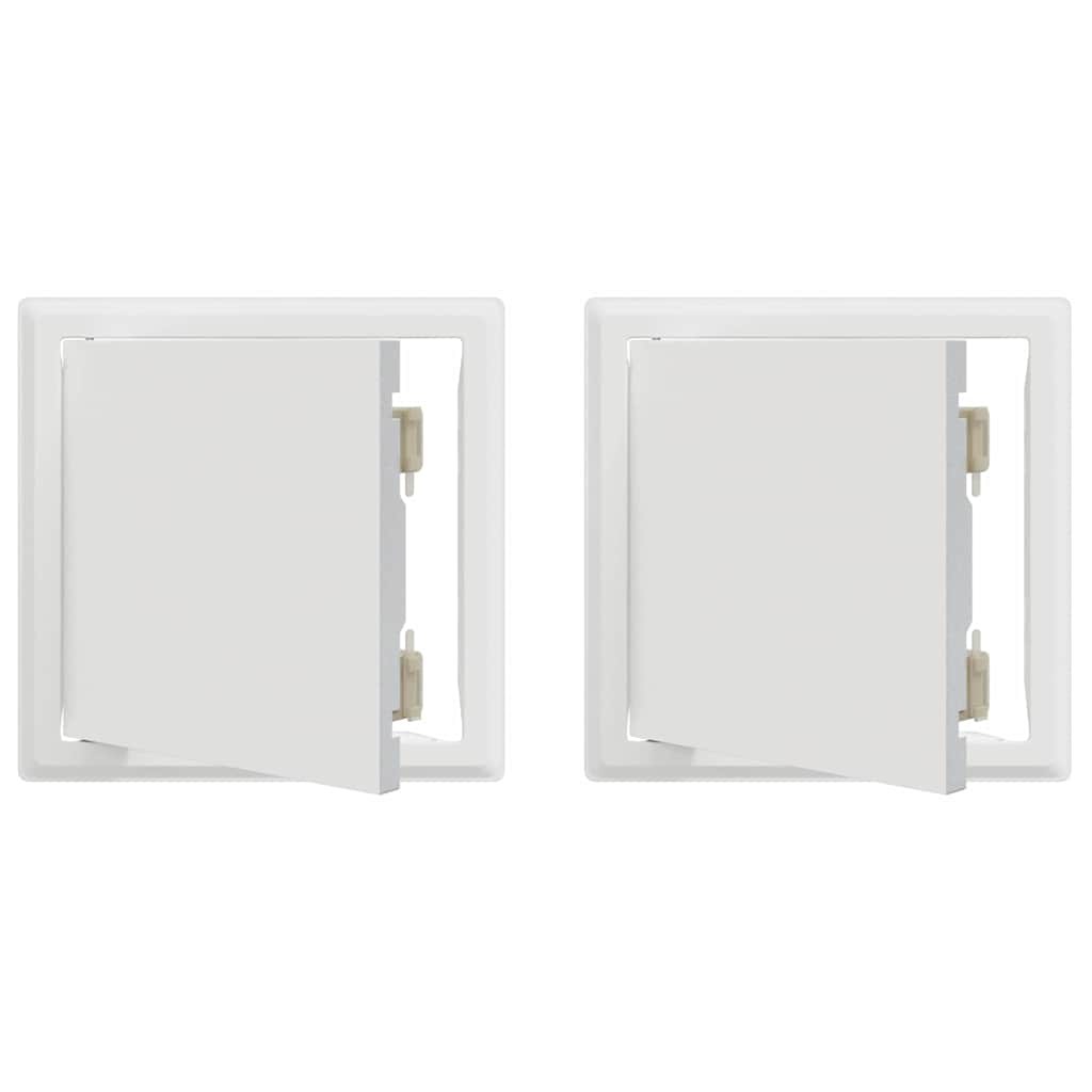 Toegangs paneel 2 pcs Wit 20 x 20 cm Staal