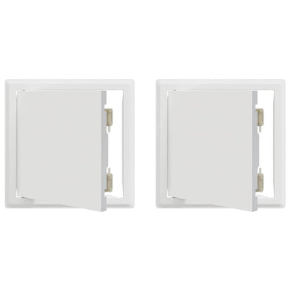Toegangs paneel 2 pcs Wit 20 x 20 cm Staal