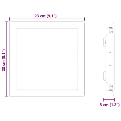 Toegangs paneel 2 pcs Wit 20 x 20 cm Staal