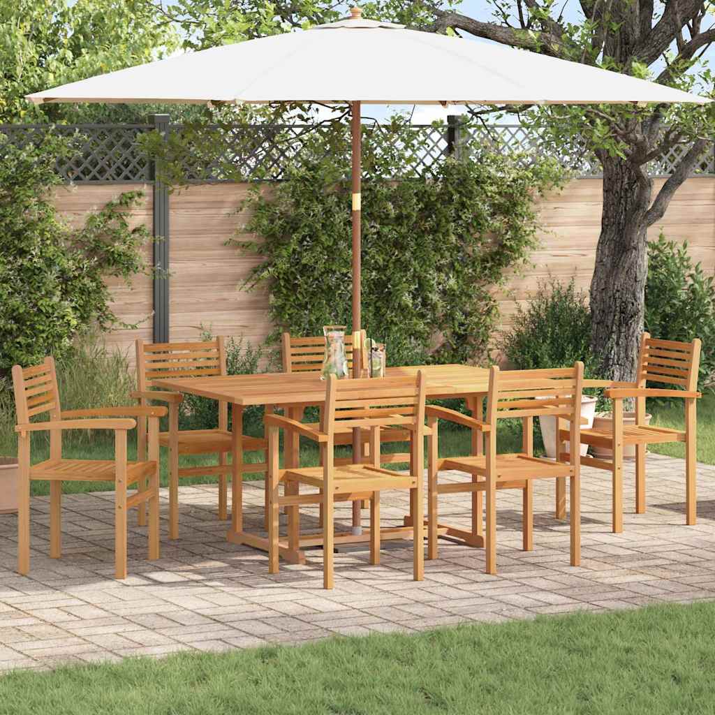 Tuinstapelstoelen 6 pcs Bruin 55.5 x 55.5 x 90 cm