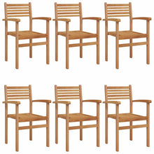Tuinstapelstoelen 6 pcs Bruin 55.5 x 55.5 x 90 cm