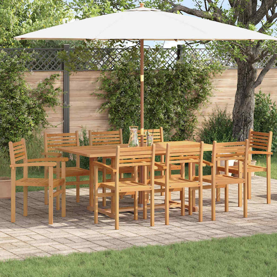 Tuinstapelstoelen 8 pcs Bruin 55.5 x 55.5 x 90 cm