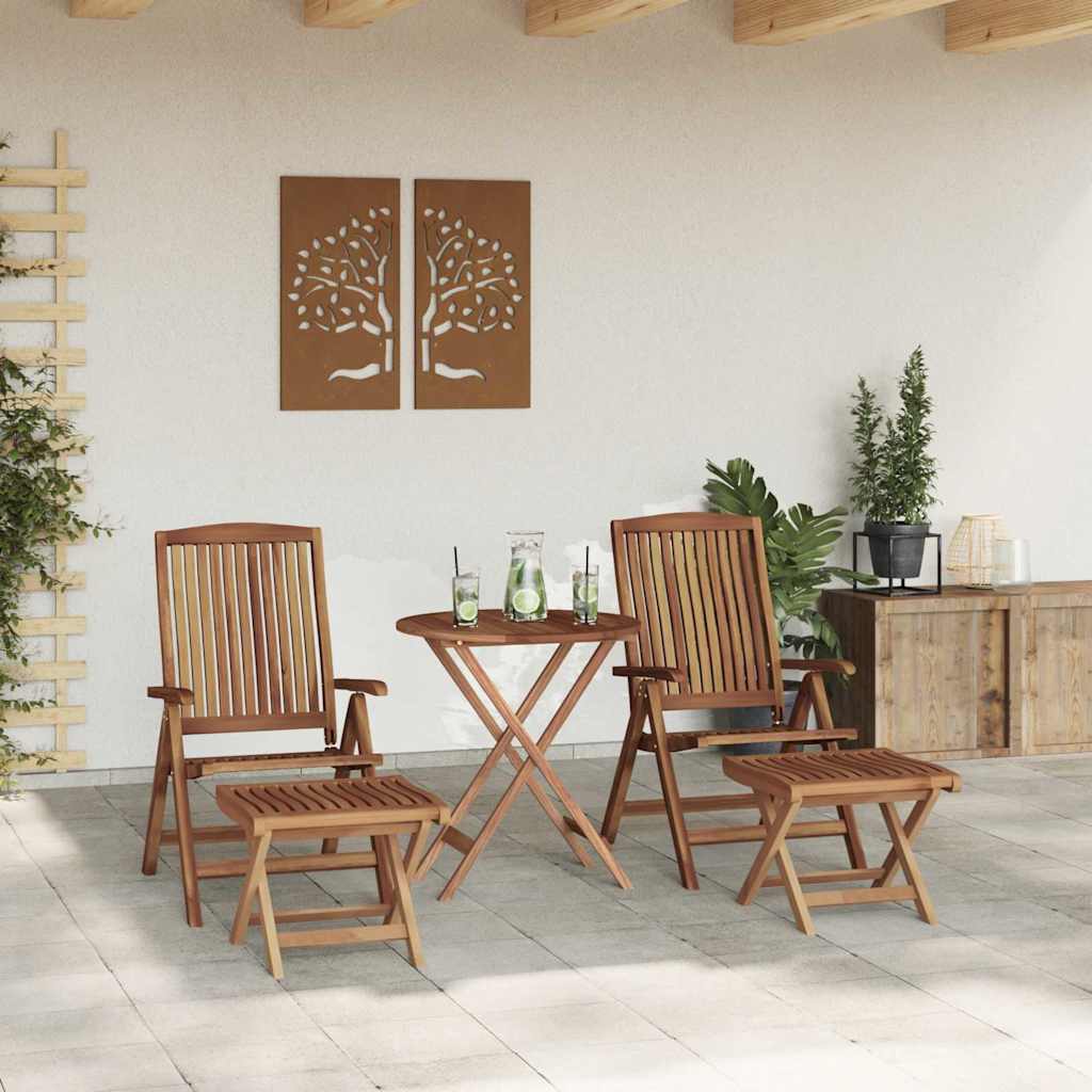 3-delige tuin lounge set van massief teakhout
