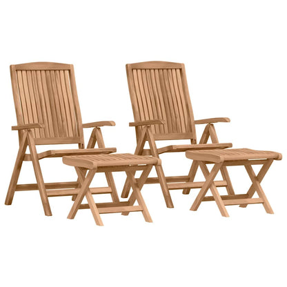 3-delige tuin lounge set van massief teakhout