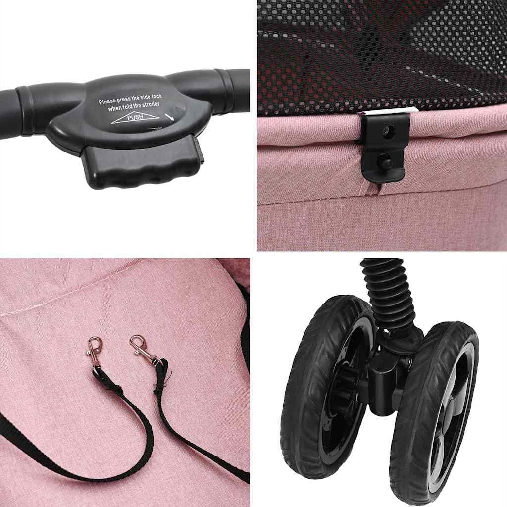 Opvouwbare Huisdierenwagen Roze 81 x 47 x 99 cm Oxford stof