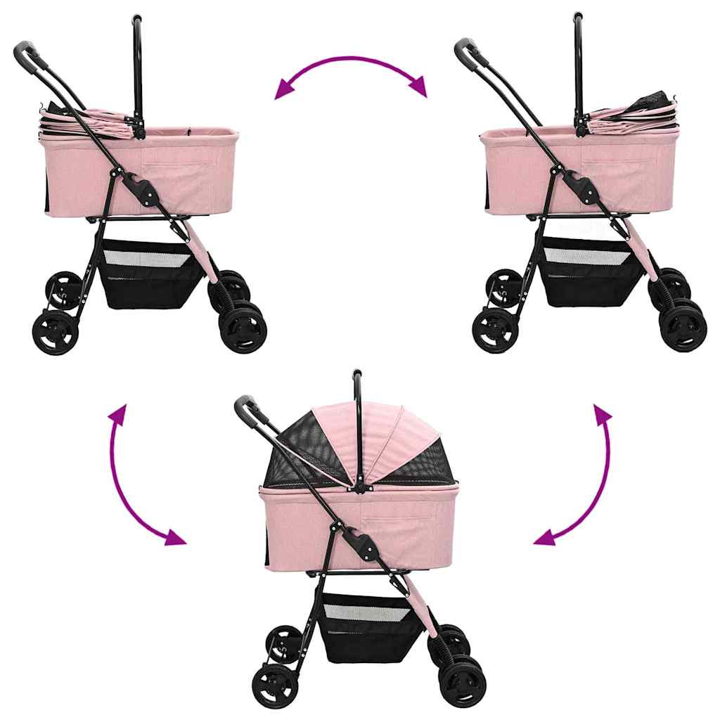 Opvouwbare Huisdierenwagen Roze 81 x 47 x 99 cm Oxford stof