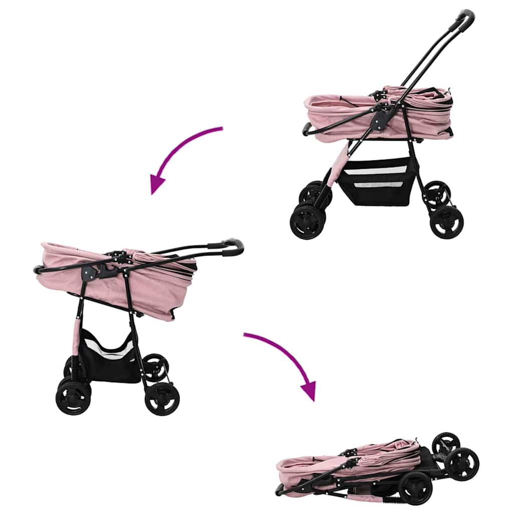 Opvouwbare Huisdierenwagen Roze 81 x 47 x 99 cm Oxford stof