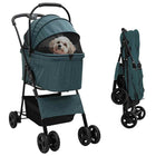 Huisdierenwagen opvouwbaar groen 81x47x99 cm