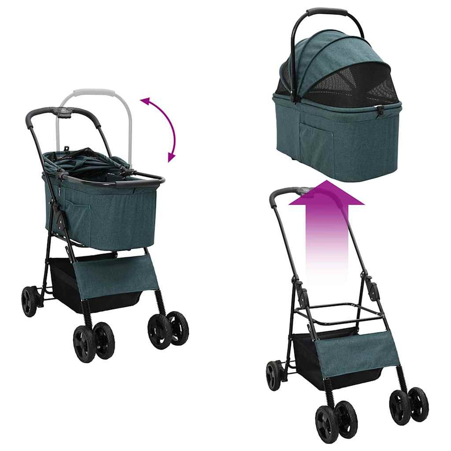 Opvouwbare Huisdierenwagen Groen 81 x 47 x 99 cm Oxford stof