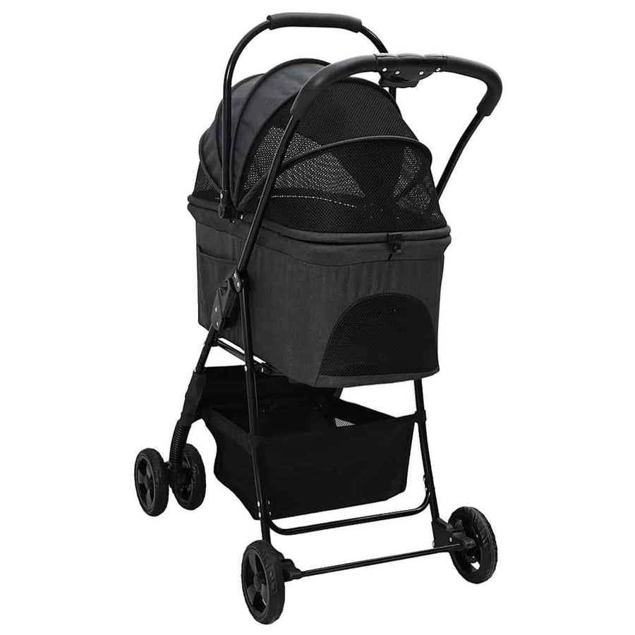 Opvouwbare Huisdierenwagen Zwart 81 x 47 x 99 cm Oxford stof