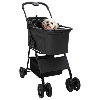 Opvouwbare Huisdierenwagen Zwart 81 x 47 x 99 cm Oxford stof