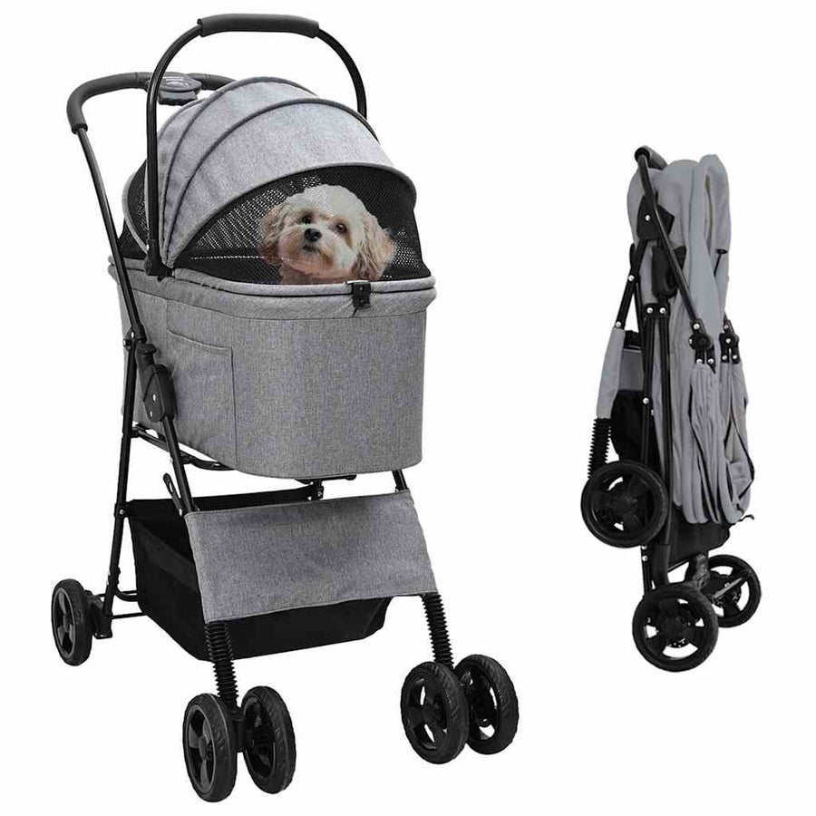 Opvouwbare Huisdierenwagen Grijs 81 x 47 x 99 cm Oxford stof