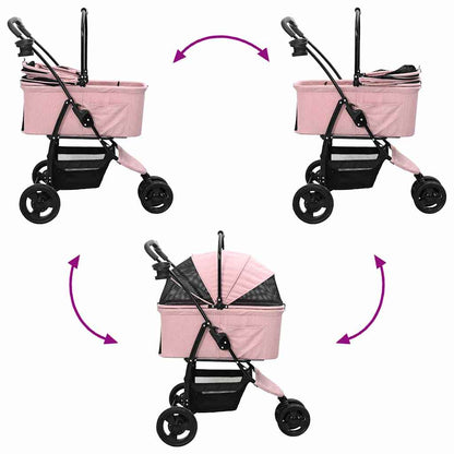 Opvouwbare Huisdierenwagen Roze 78 x 54 x 101 cm Oxford stof
