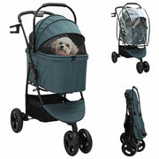 Huisdierenwagen opvouwbaar groen 78x54x101 cm