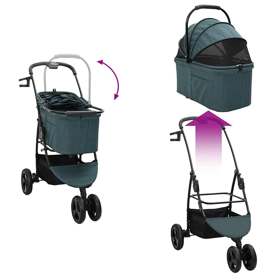 Opvouwbare Huisdierenwagen Groen 78 x 54 x 101 cm Oxford stof