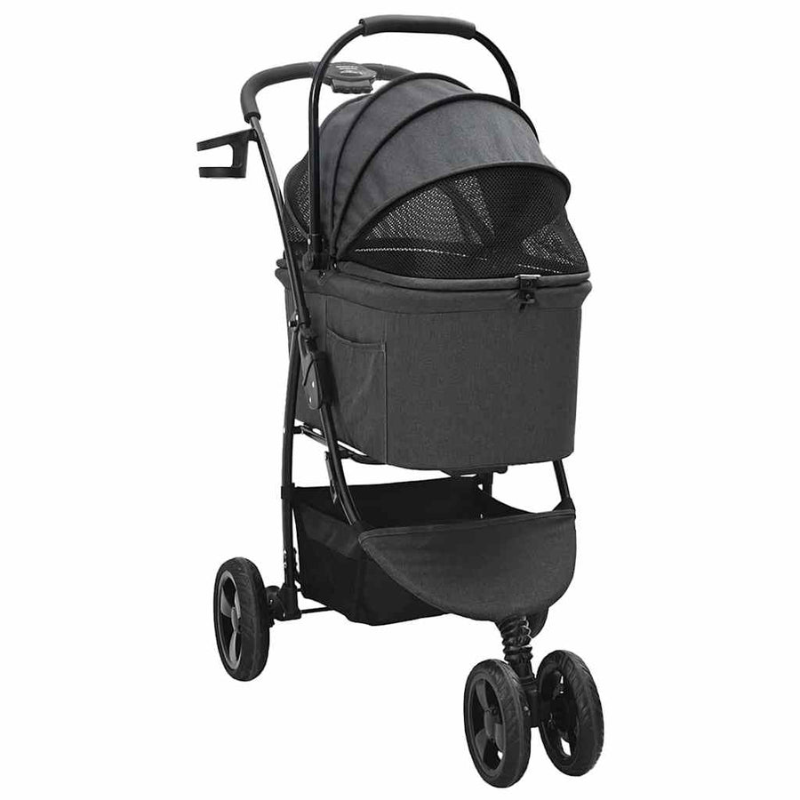 Opvouwbare Huisdierenwagen Zwart 78 x 54 x 101 cm Oxford stof