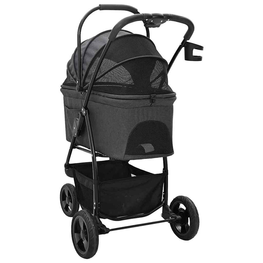 Opvouwbare Huisdierenwagen Zwart 78 x 54 x 101 cm Oxford stof