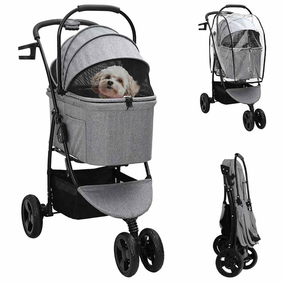 Opvouwbare Huisdierenwagen Grijs 78 x 54 x 101 cm Oxford stof