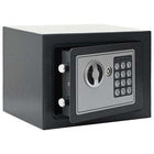 Digital Safe with Lock Dark Grey 23 x 17 x 17 cm Steel