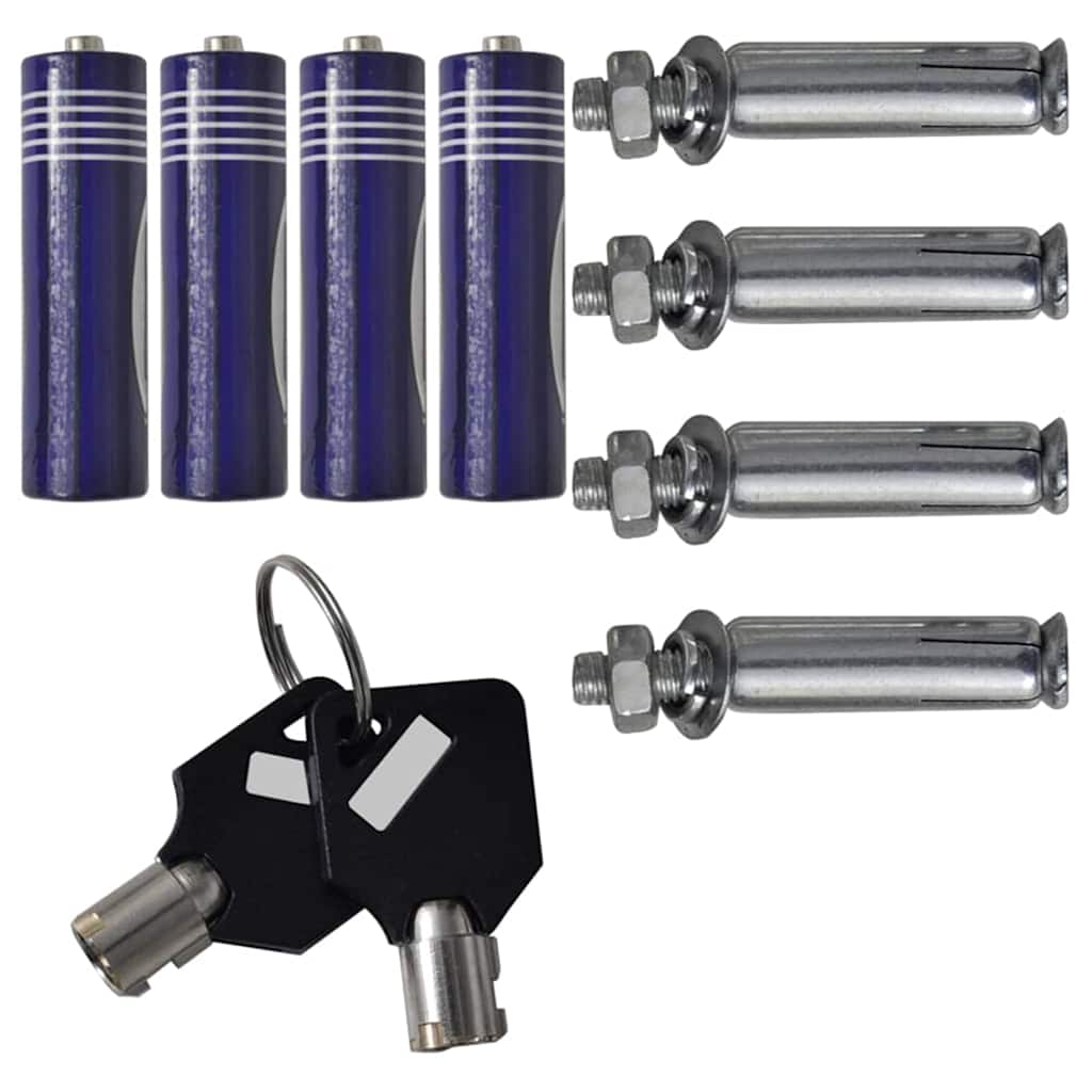 Digitale kluis met slot Donkergrijs 31 x 20 x 20 cm Staal