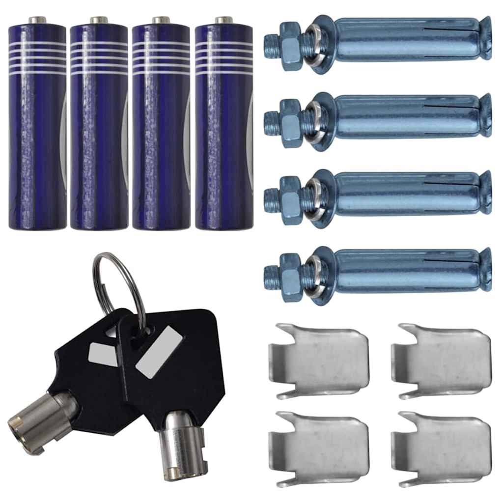 Digitale kluis met slot Donkergrijs 35 x 31 x 50 cm Staal