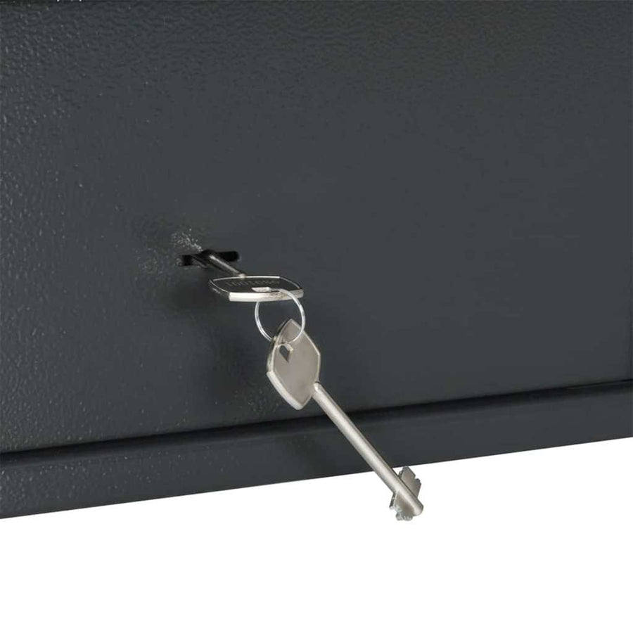 Kluisdoos met slot Donkergrijs 31 x 20 x 20 cm Staal