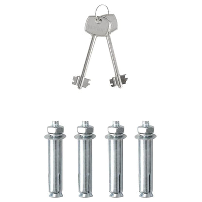 Kluisdoos met slot Donkergrijs 31 x 20 x 20 cm Staal