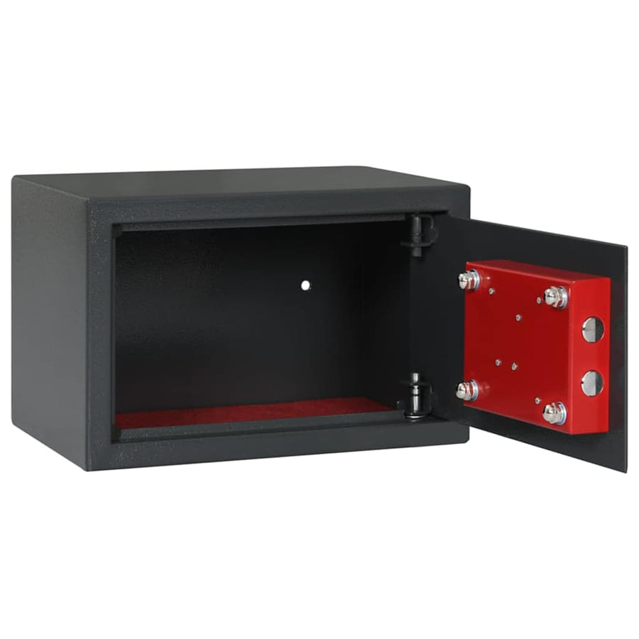 Kluisdoos met slot Donkergrijs 31 x 20 x 20 cm Staal