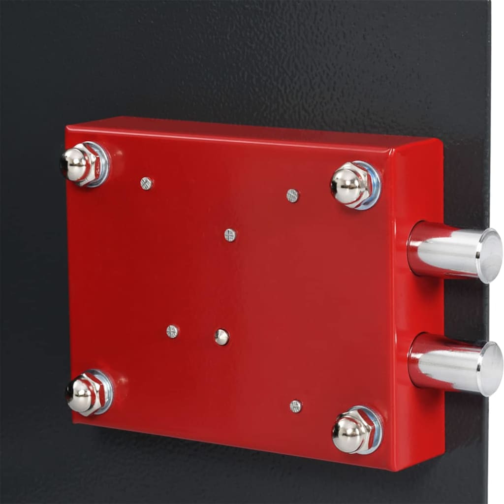 Kluisdoos met slot Donkergrijs 35 x 25 x 25 cm Staal