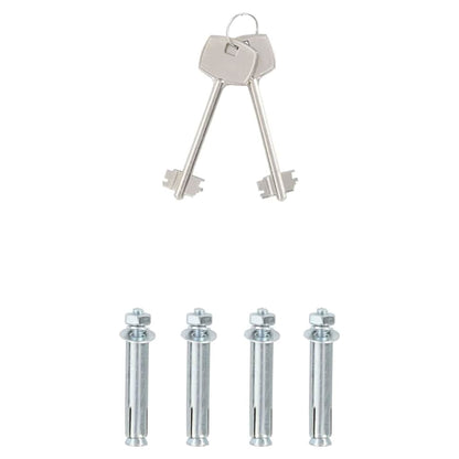 Kluisdoos met slot Donkergrijs 35 x 25 x 25 cm Staal