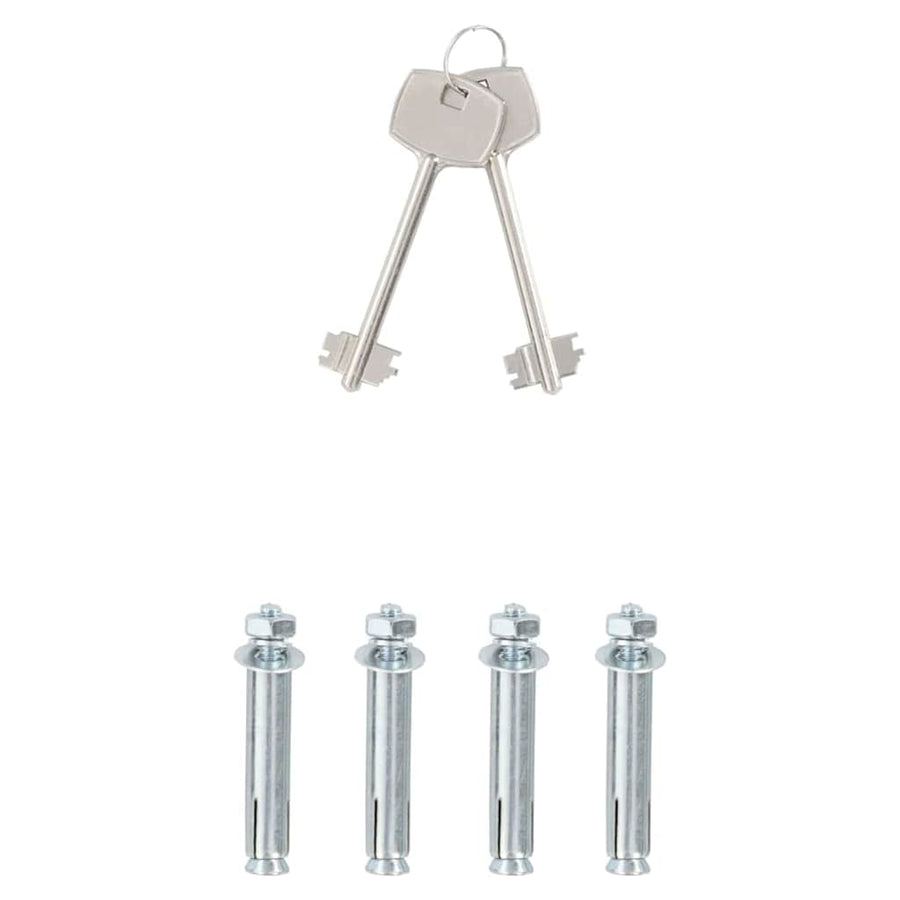Kluisdoos met slot Donkergrijs 35 x 25 x 25 cm Staal