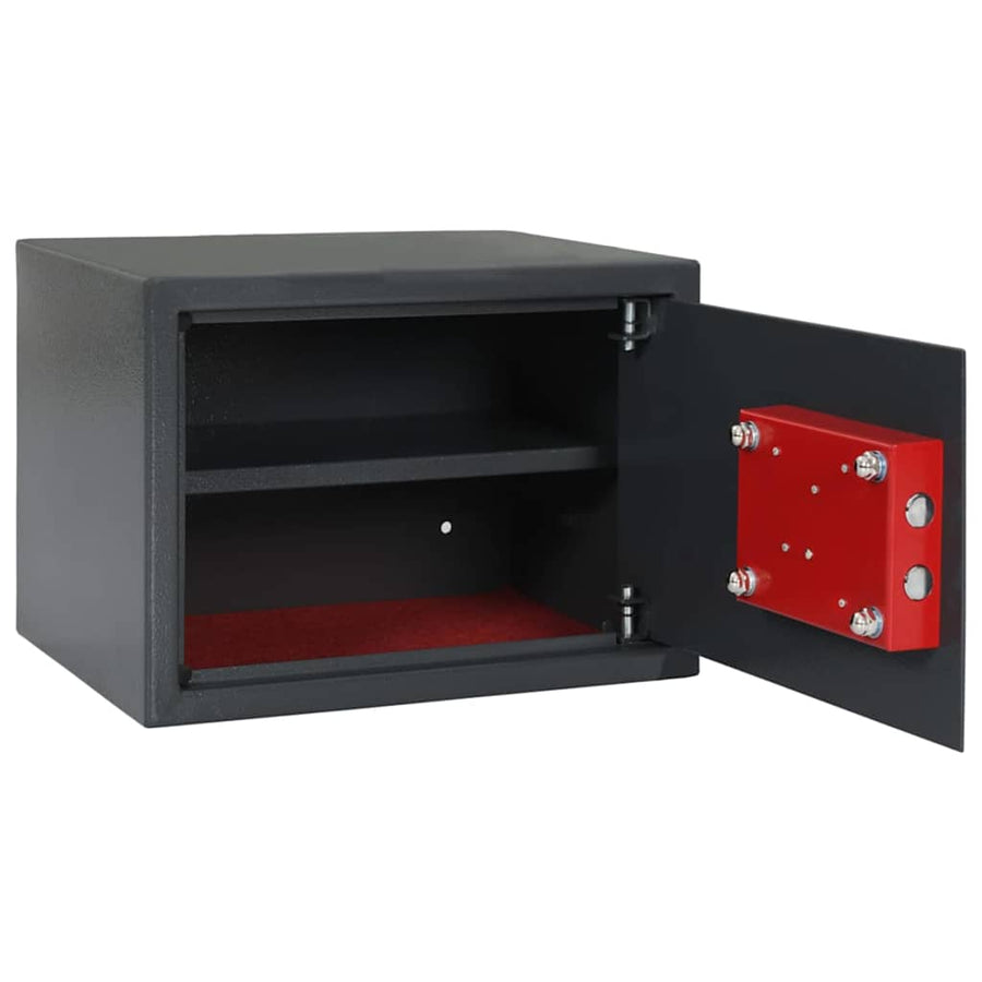 Kluisdoos met slot Donkergrijs 35 x 25 x 25 cm Staal