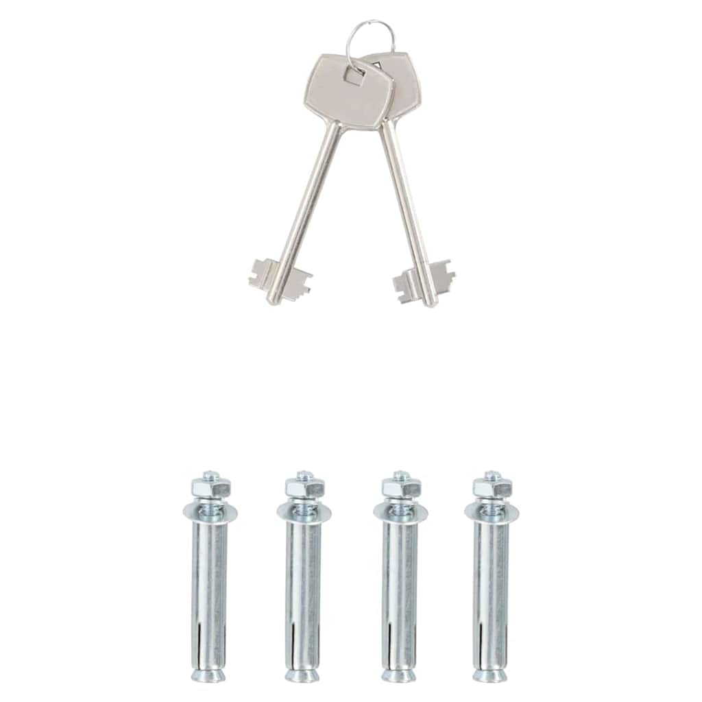 Kluisdoos met slot Donkergrijs 35 x 31 x 50 cm Staal