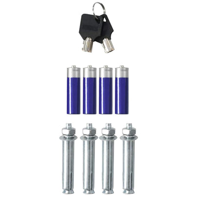 Digitale kluis met slot Donkergrijs 35 x 31 x 80 cm Staal