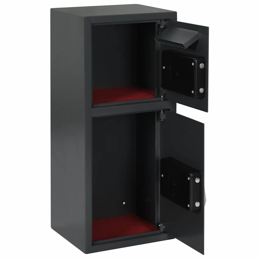 Digitale kluis met slot Donkergrijs 35 x 31 x 80 cm Staal