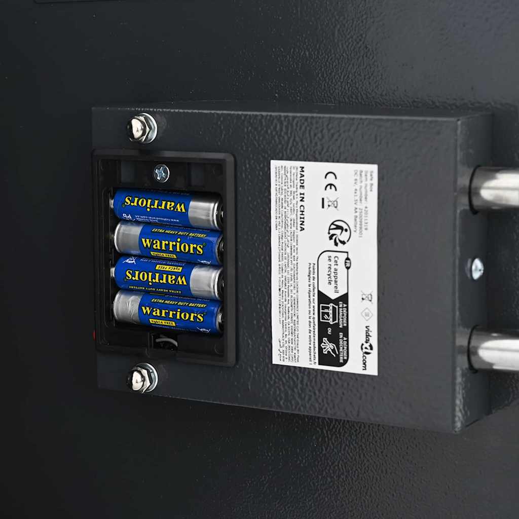 Digitale kluis met slot Donkergrijs 30 x 10 x 36,5 cm Staal