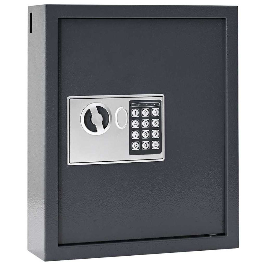 Digitale kluis met slot Donkergrijs 30 x 10 x 36,5 cm Staal