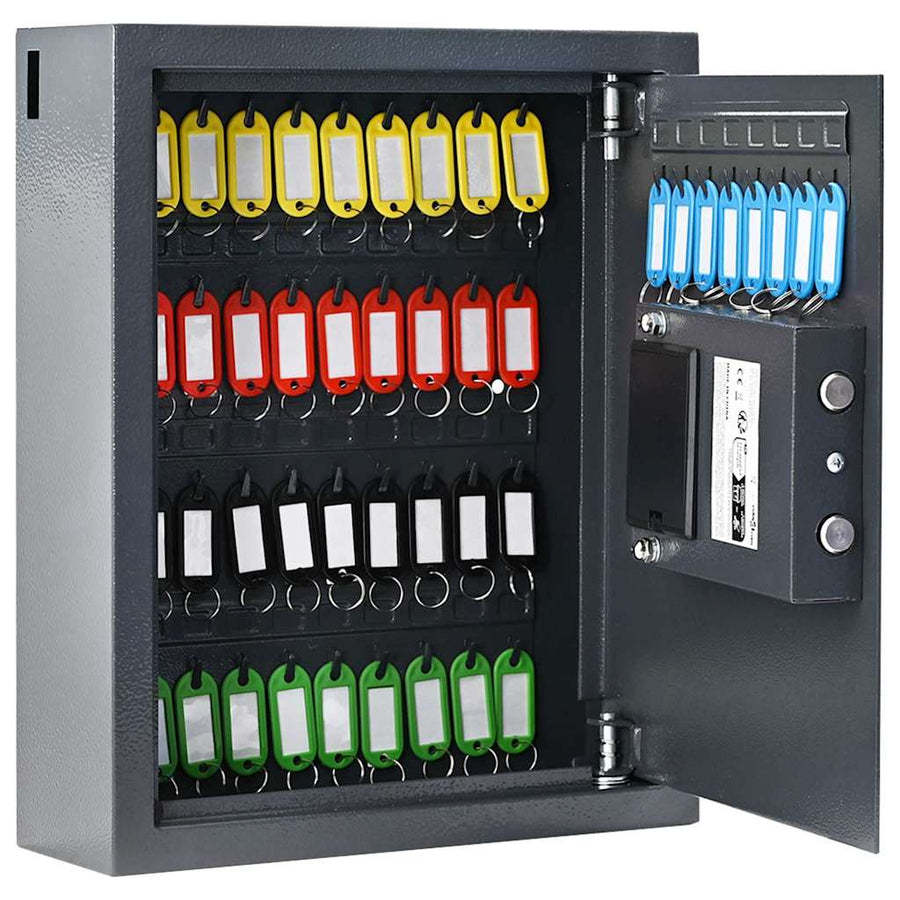 Digitale kluis met slot Donkergrijs 30 x 10 x 36,5 cm Staal