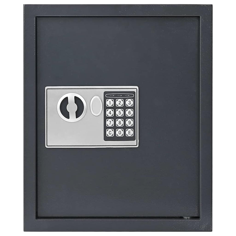 Digitale kluis met slot Donkergrijs 30 x 10 x 36,5 cm Staal