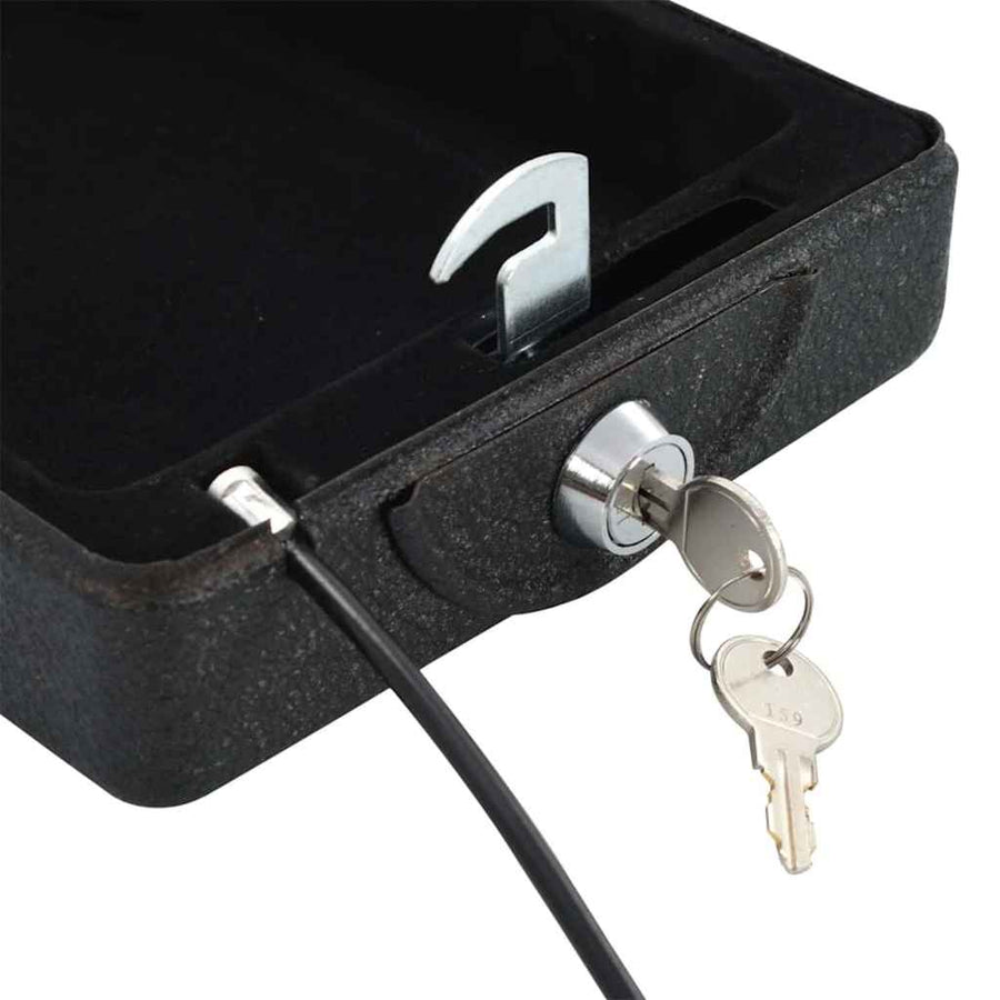 Auto Safe met slot Zwart 22 x 16 x 7 cm Staal