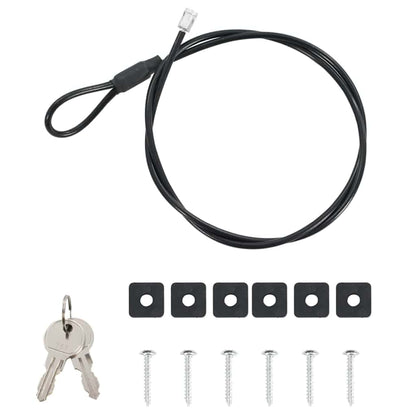 Auto Safe met slot Zwart 22 x 16 x 7 cm Staal