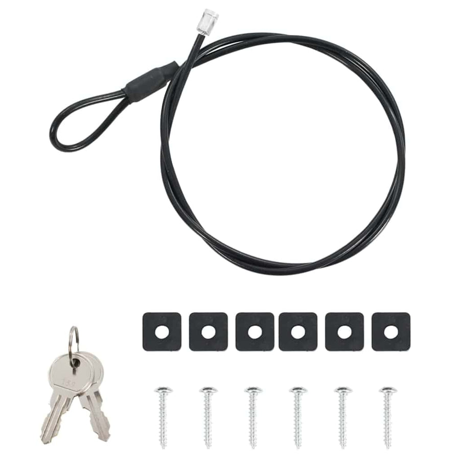 Auto Safe met slot Zwart 22 x 16 x 7 cm Staal