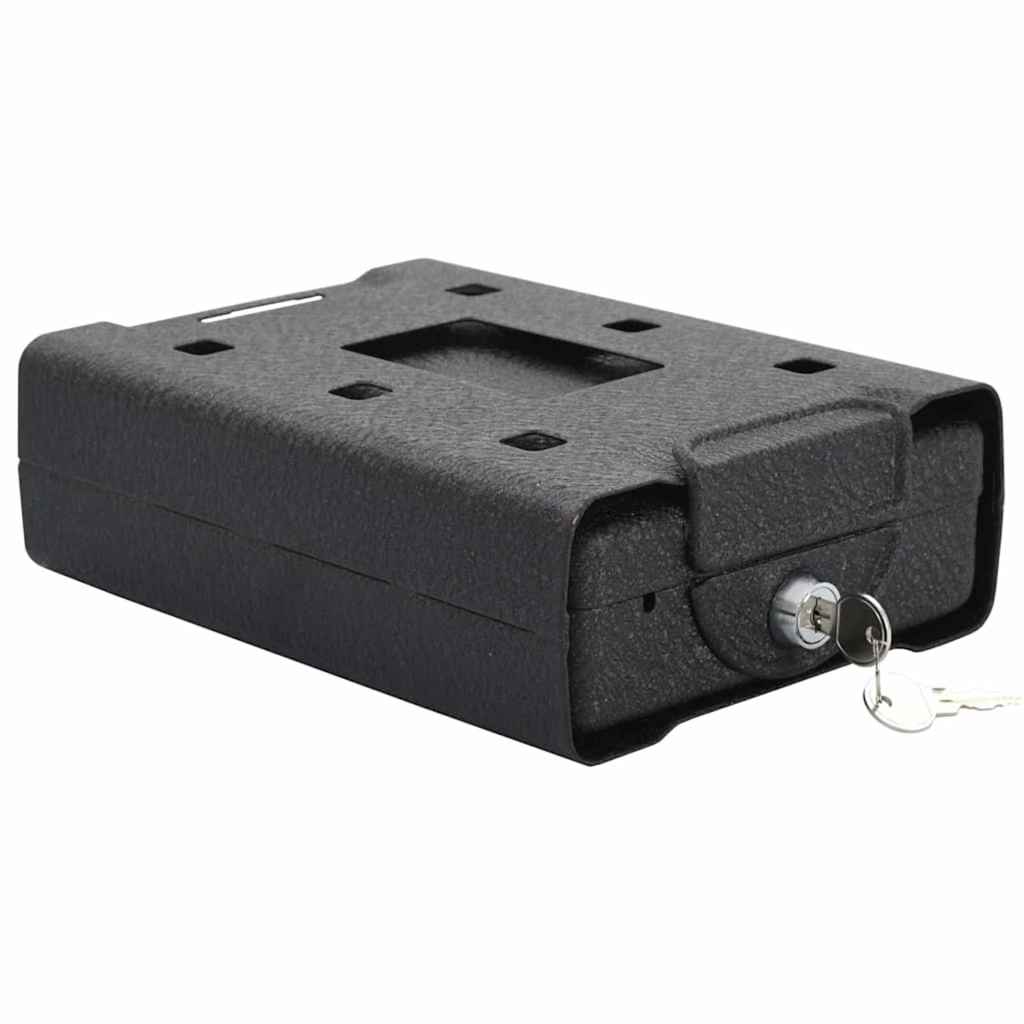 Auto Safe met slot Zwart 22 x 16 x 7 cm Staal
