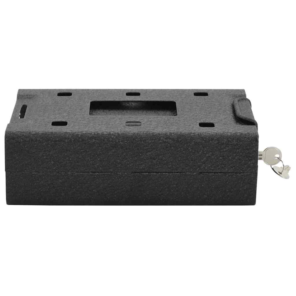 Auto Safe met slot Zwart 22 x 16 x 7 cm Staal